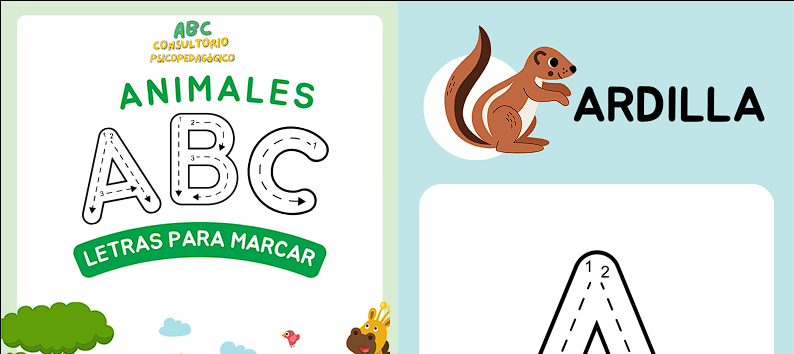 Animales letras marcar